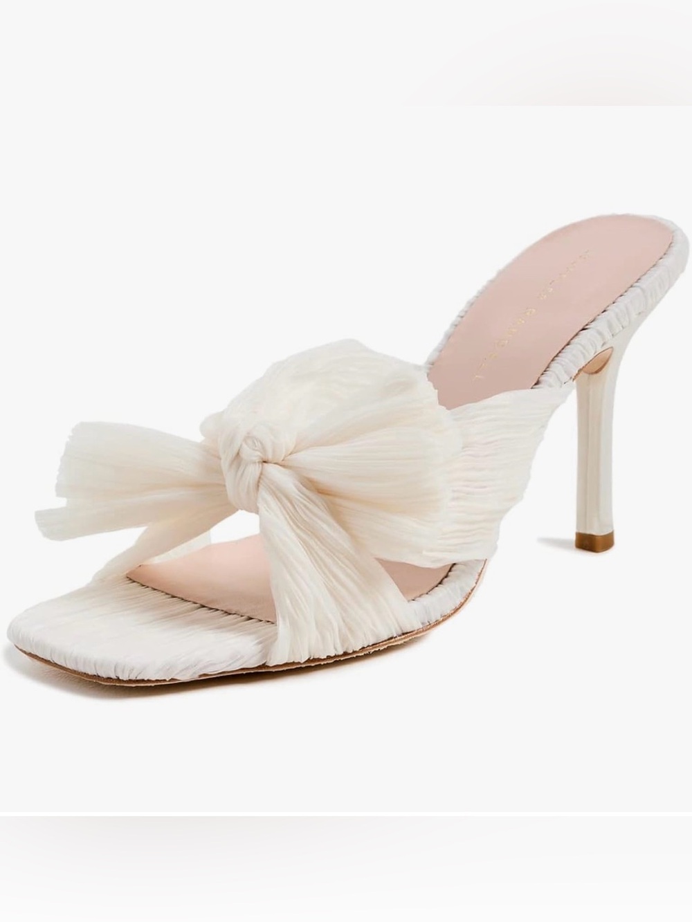 Loeffler Randall Claudia Pleated Skinny Heel Mules - EUC